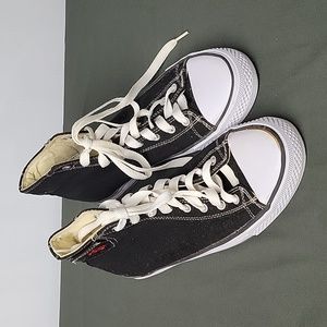 U.S.P.A. Mens Black Athletic Shoes Size 8.5 High Top Lace Up